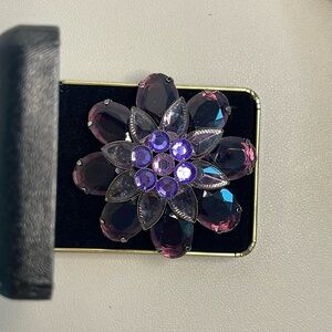 Vintage Purple Crystal Pin